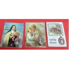  Prayer Cards with Medal--Assorted